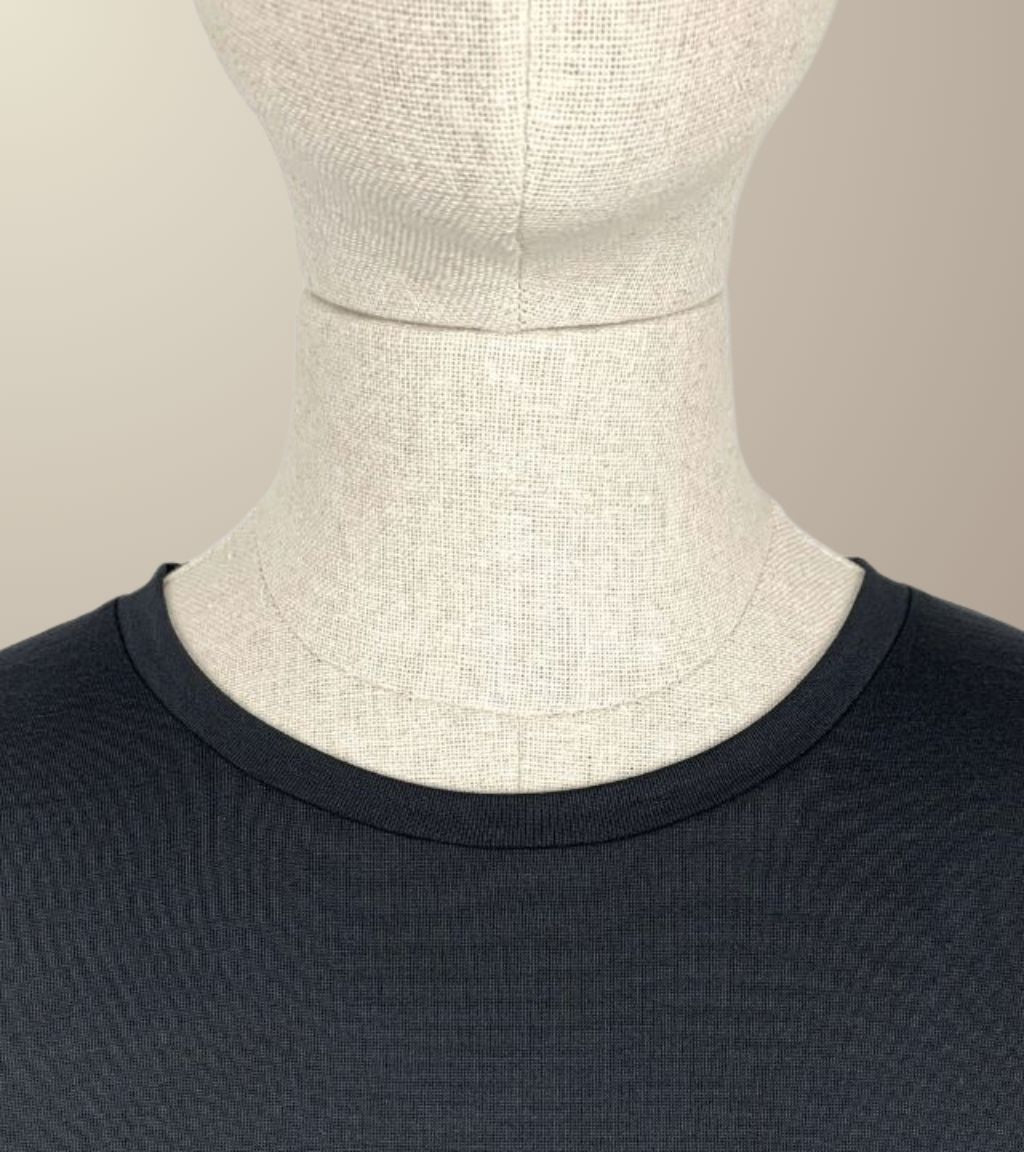 LE T-SHIRT DROIT FEMME - 100% LAINE NOIR