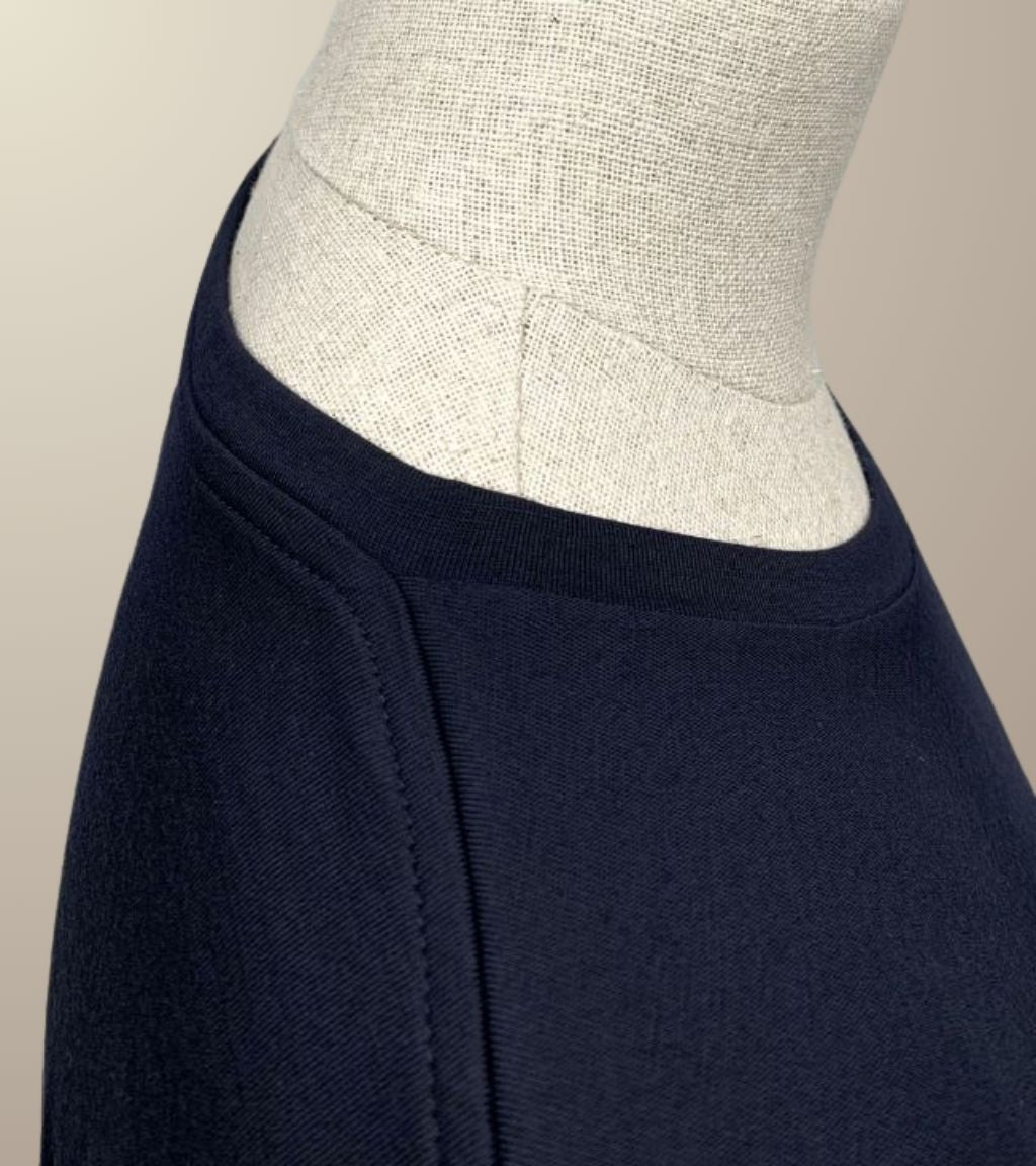 LE T-SHIRT DROIT FEMME - 100% LAINE NOIR