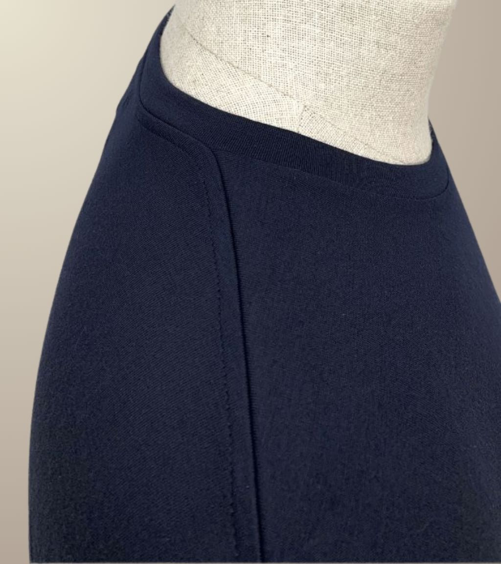 LE T-SHIRT DROIT HOMME - 100% LAINE MARINE