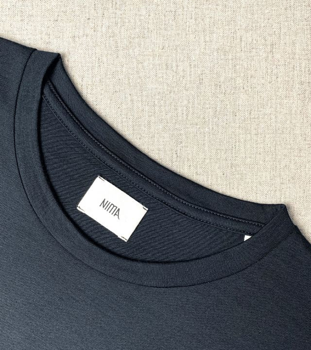 LE T-SHIRT DROIT HOMME - 100% LAINE NOIR