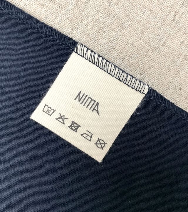 WOMEN'S STRAIGHT T-SHIRT - 100% NAVY WOOL