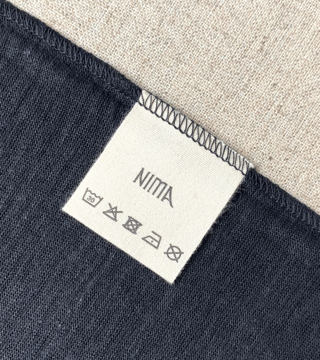 LE T-SHIRT DROIT FEMME - 100% LIN NOIR