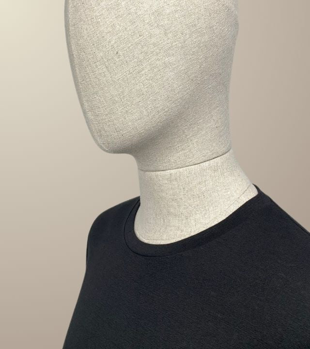 LE T-SHIRT DROIT HOMME - 100% LIN NOIR