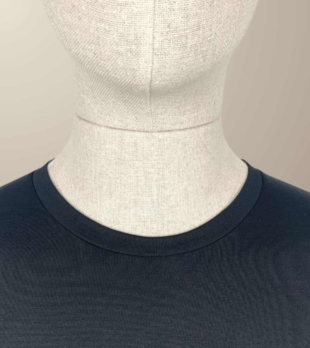LE T-SHIRT DROIT HOMME - 100% LAINE NOIR