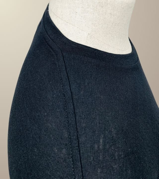 MEN’S STRAIGHT T-SHIRT – 100% BLACK LINEN